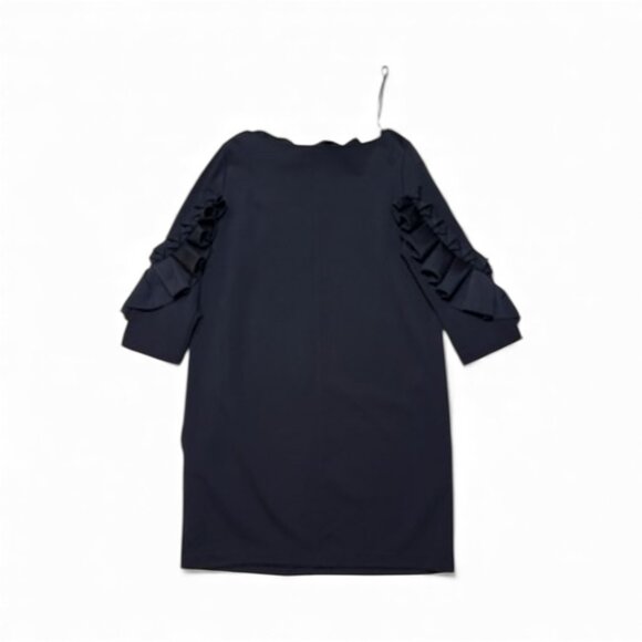 Cos Navy Blue Dress w Pleated Sleeves & Pockets - Picture 5 of 5